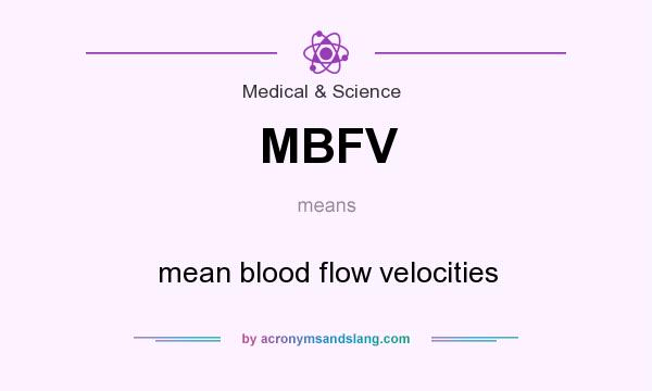 What does MBFV mean? It stands for mean blood flow velocities