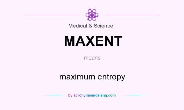 What does MAXENT mean? It stands for maximum entropy