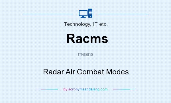What does Racms mean? It stands for Radar Air Combat Modes