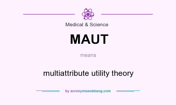What does MAUT mean? It stands for multiattribute utility theory