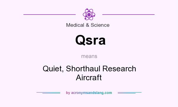 What does Qsra mean? It stands for Quiet, Shorthaul Research Aircraft