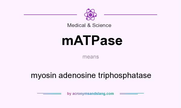 What does mATPase mean? It stands for myosin adenosine triphosphatase