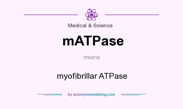 What does mATPase mean? It stands for myofibrillar ATPase