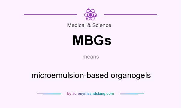 What does MBGs mean? It stands for microemulsion-based organogels