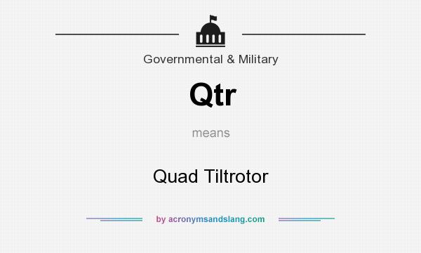 What does Qtr mean? It stands for Quad Tiltrotor
