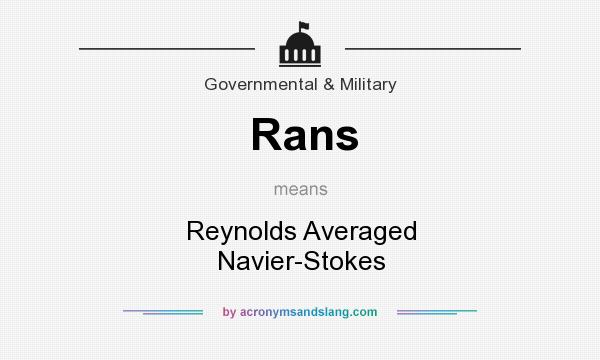 What does Rans mean? It stands for Reynolds Averaged Navier-Stokes