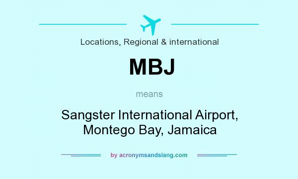What does MBJ mean? It stands for Sangster International Airport, Montego Bay, Jamaica