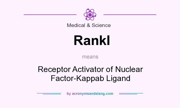 What does Rankl mean? It stands for Receptor Activator of Nuclear Factor-Kappab Ligand