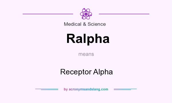 What does Ralpha mean? It stands for Receptor Alpha