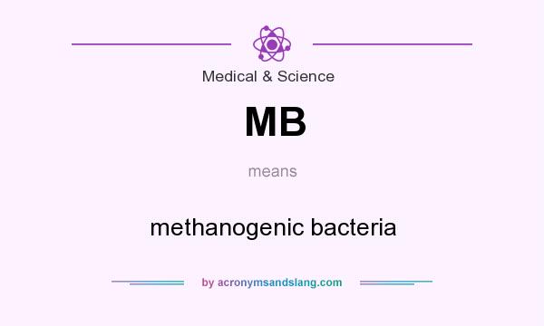 What does MB mean? It stands for methanogenic bacteria