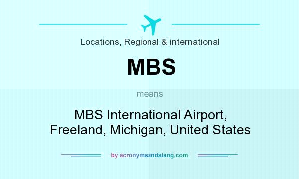 What does MBS mean? It stands for MBS International Airport, Freeland, Michigan, United States