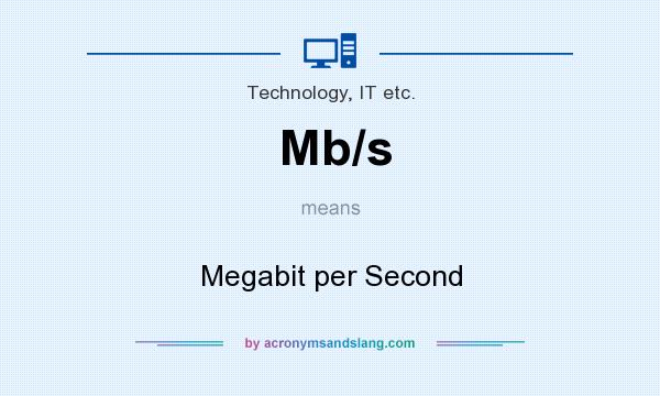 What does Mb/s mean? It stands for Megabit per Second
