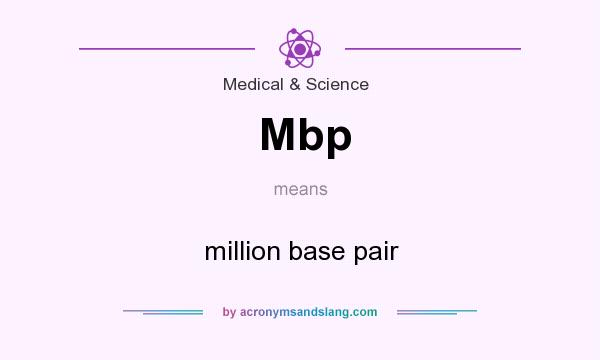 What does Mbp mean? It stands for million base pair