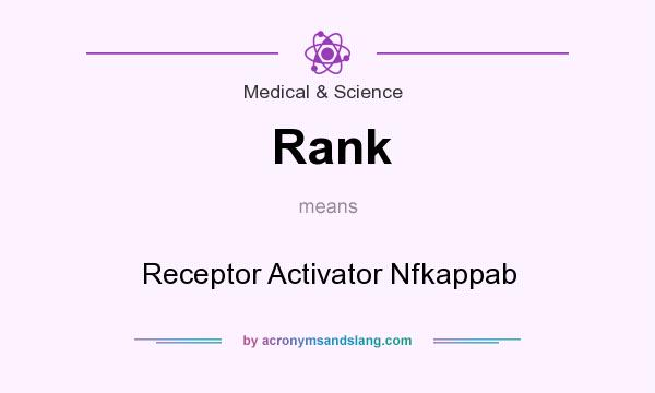 What does Rank mean? It stands for Receptor Activator Nfkappab