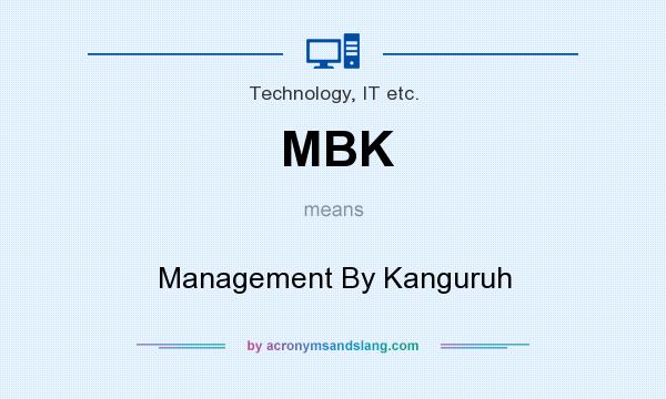 What does MBK mean? It stands for Management By Kanguruh