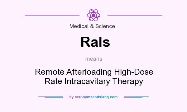 What does Rals mean? It stands for Remote Afterloading High-Dose Rate Intracavitary Therapy