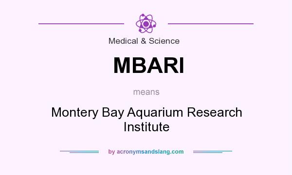 What does MBARI mean? It stands for Montery Bay Aquarium Research Institute