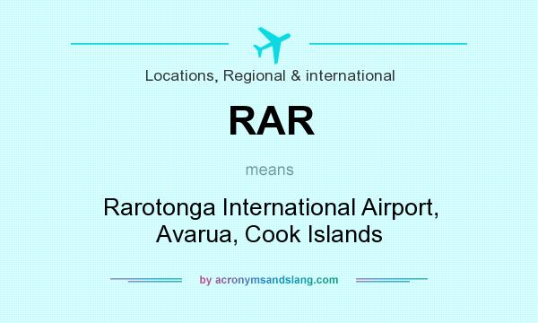 What does RAR mean? It stands for Rarotonga International Airport, Avarua, Cook Islands