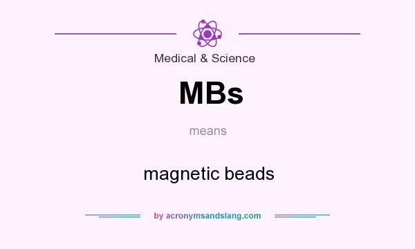 What does MBs mean? It stands for magnetic beads