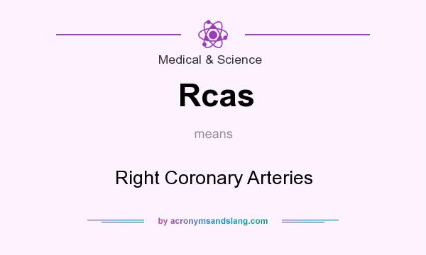 What does Rcas mean? It stands for Right Coronary Arteries