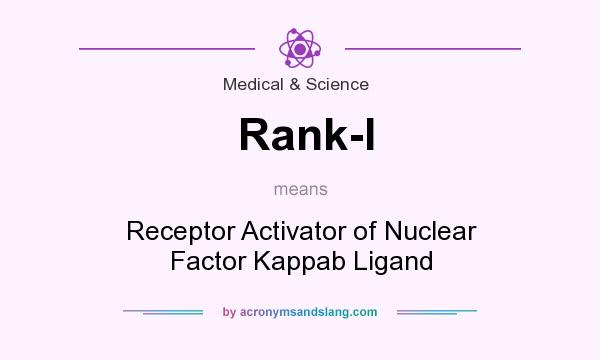 What does Rank-l mean? It stands for Receptor Activator of Nuclear Factor Kappab Ligand