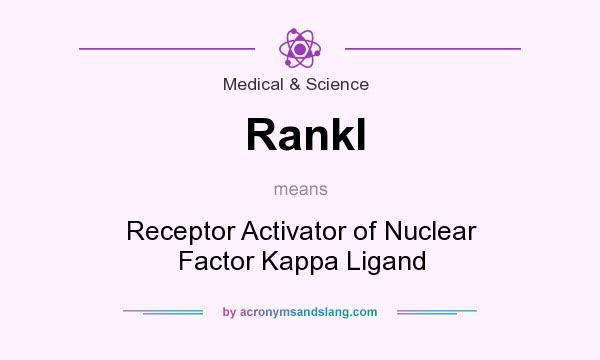 What does Rankl mean? It stands for Receptor Activator of Nuclear Factor Kappa Ligand