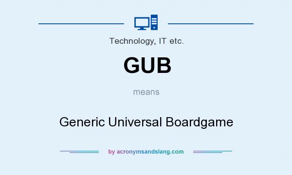 What does GUB mean? It stands for Generic Universal Boardgame