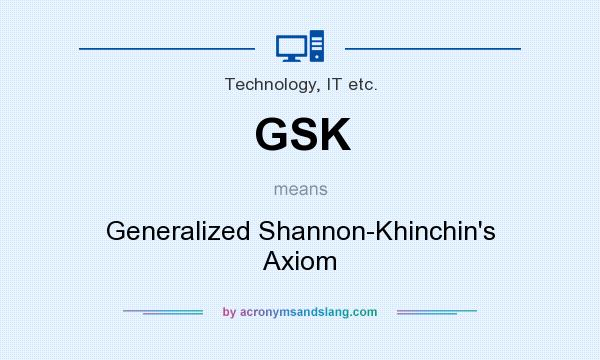 What does GSK mean? It stands for Generalized Shannon-Khinchin`s Axiom
