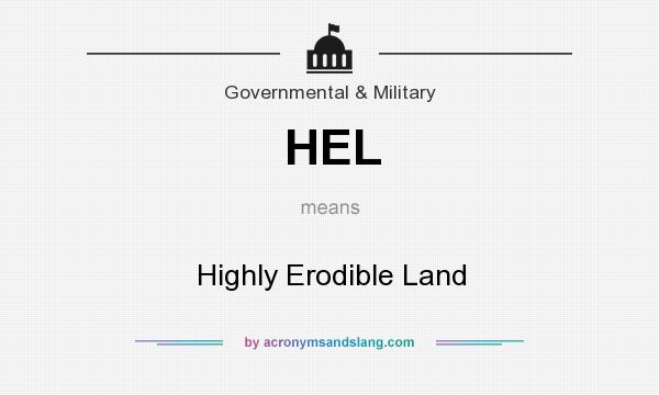 What does HEL mean? It stands for Highly Erodible Land