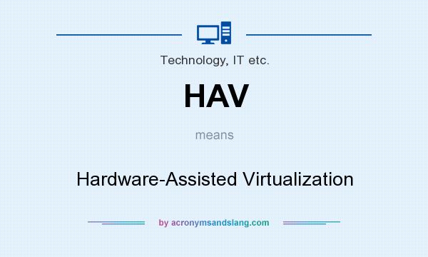 What does HAV mean? It stands for Hardware-Assisted Virtualization