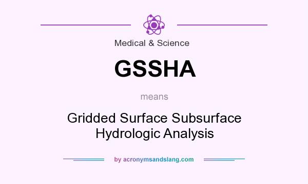 What does GSSHA mean? It stands for Gridded Surface Subsurface Hydrologic Analysis