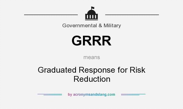 What does GRRR mean? It stands for Graduated Response for Risk Reduction