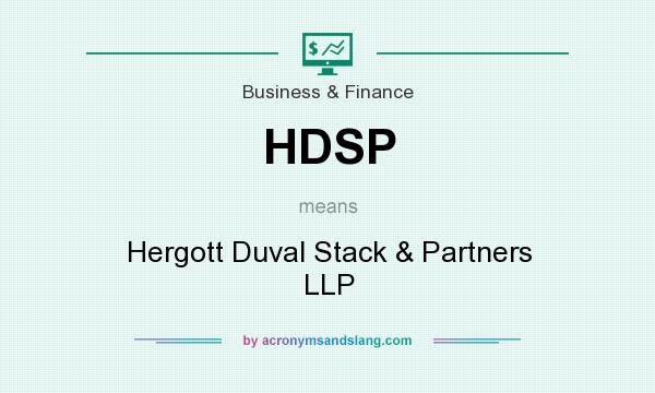 What does HDSP mean? It stands for Hergott Duval Stack & Partners LLP
