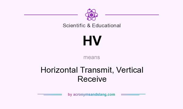 What does HV mean? It stands for Horizontal Transmit, Vertical Receive
