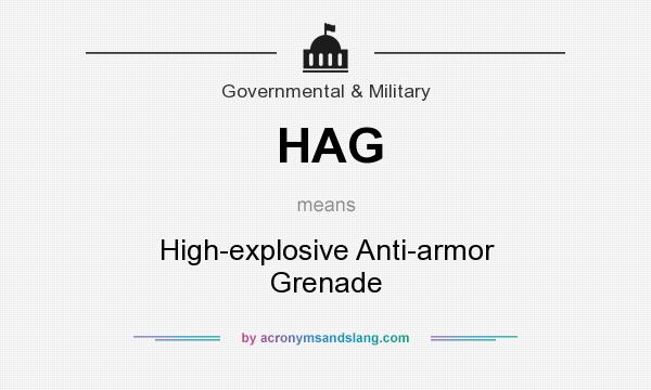 What does HAG mean? It stands for High-explosive Anti-armor Grenade