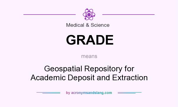 What does GRADE mean? It stands for Geospatial Repository for Academic Deposit and Extraction