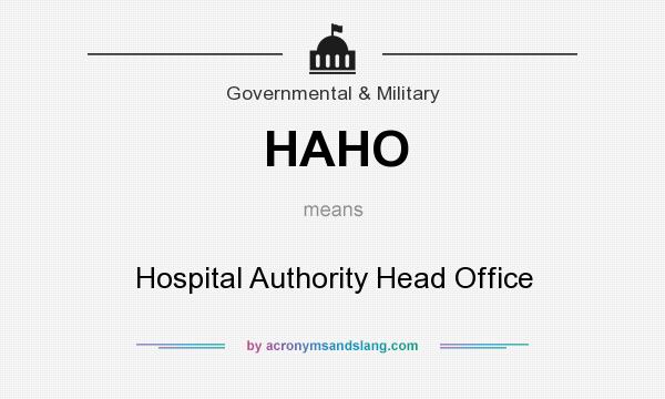 What does HAHO mean? It stands for Hospital Authority Head Office