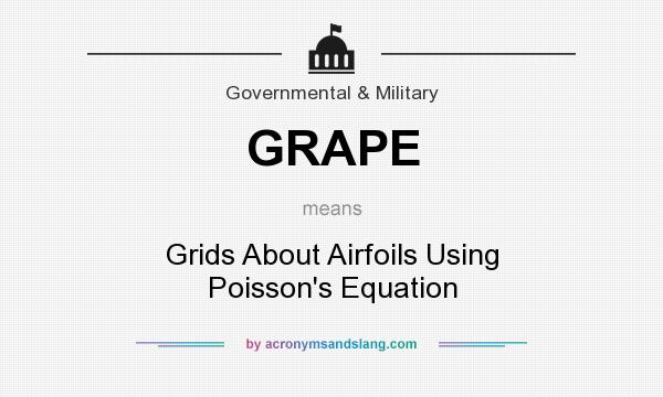 What does GRAPE mean? It stands for Grids About Airfoils Using Poisson`s Equation