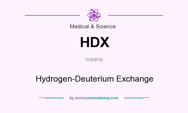 What does HDX mean? It stands for Hydrogen-Deuterium Exchange