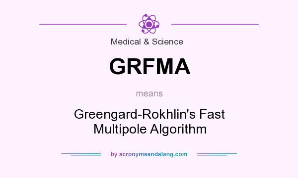 What does GRFMA mean? It stands for Greengard-Rokhlin`s Fast Multipole Algorithm