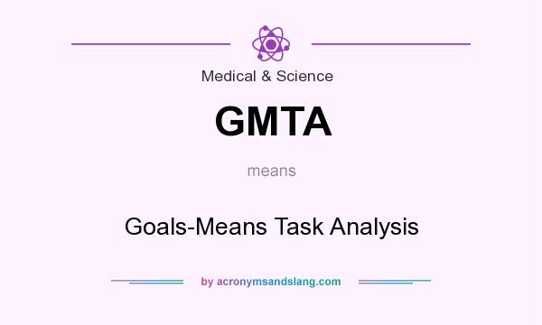 What does GMTA mean? It stands for Goals-Means Task Analysis