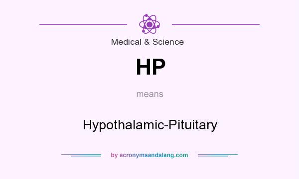 What does HP mean? It stands for Hypothalamic-Pituitary