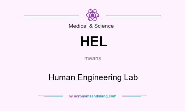 What does HEL mean? It stands for Human Engineering Lab