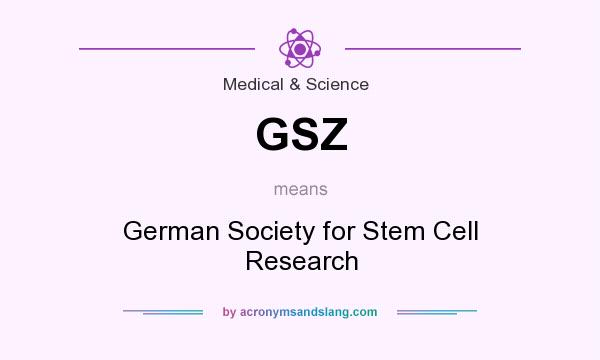 What does GSZ mean? It stands for German Society for Stem Cell Research