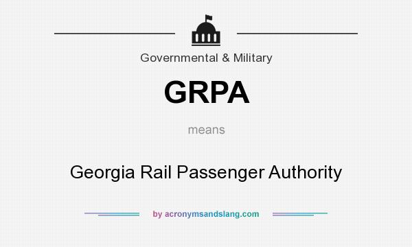 What does GRPA mean? It stands for Georgia Rail Passenger Authority