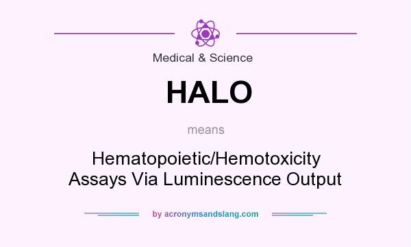 What does HALO mean? It stands for Hematopoietic/Hemotoxicity Assays Via Luminescence Output