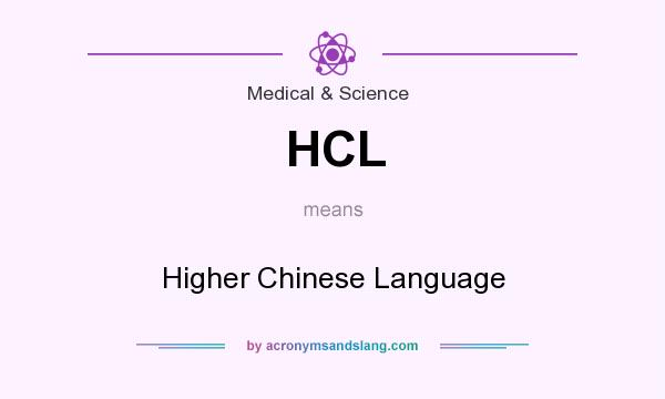 What does HCL mean? It stands for Higher Chinese Language