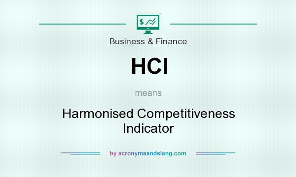 What does HCI mean? It stands for Harmonised Competitiveness Indicator