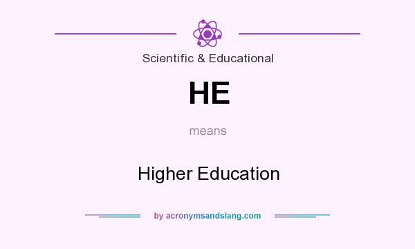 What does HE mean? It stands for Higher Education
