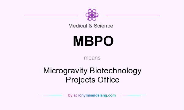 What does MBPO mean? It stands for Microgravity Biotechnology Projects Office